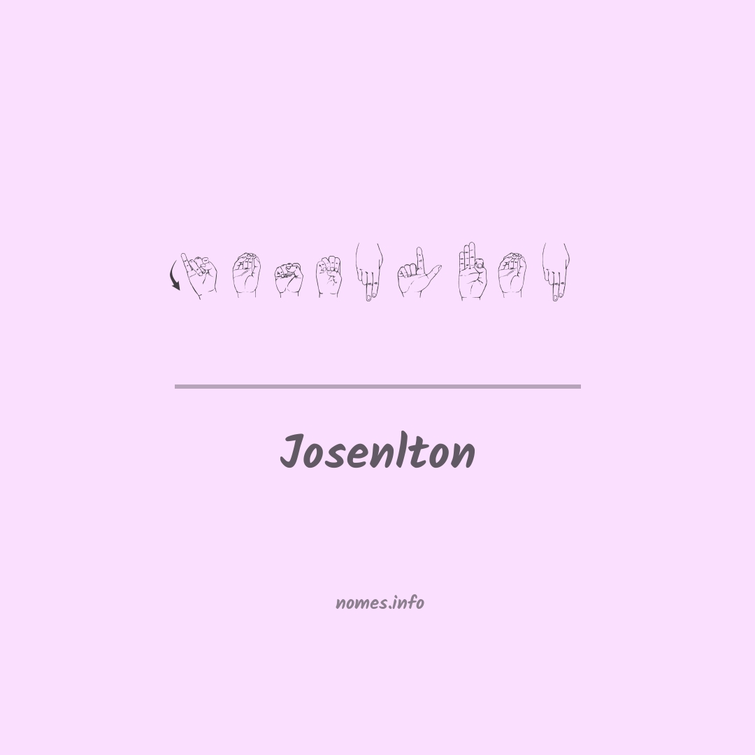 Josenlton em Libras Josenlton em Libras