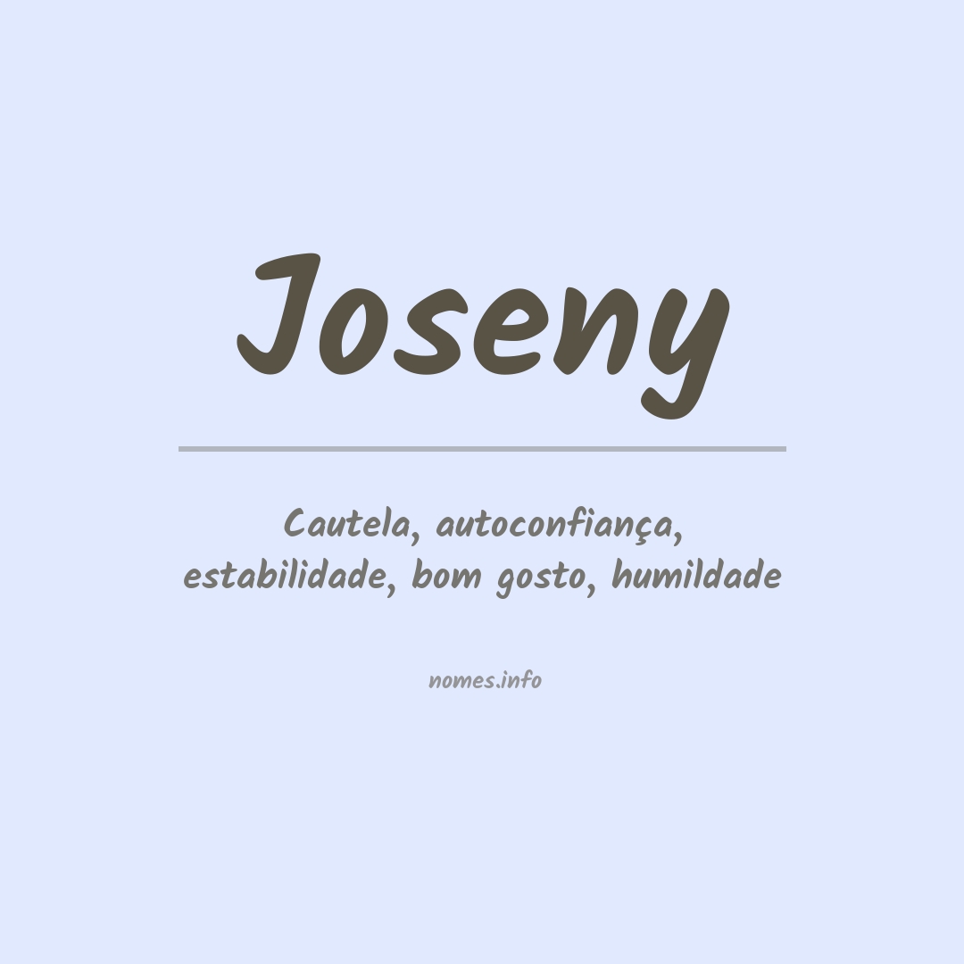 Significado do nome Joseny