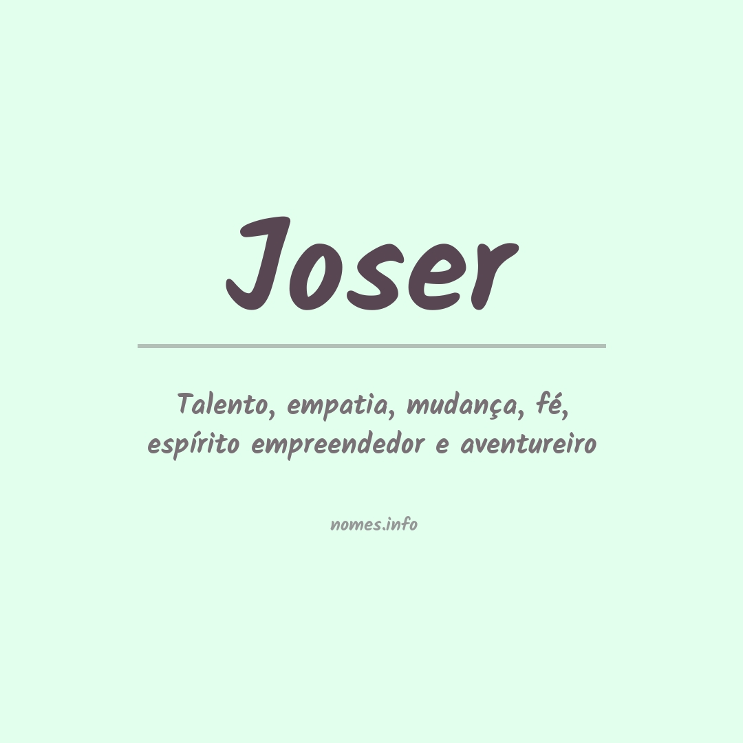 Significado do nome Joser