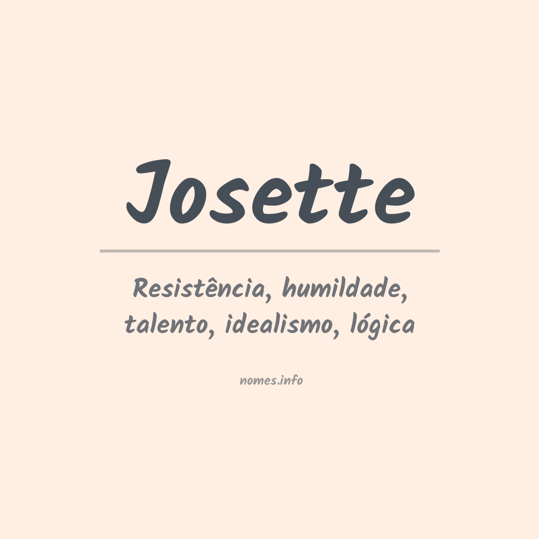 Significado do nome Josette