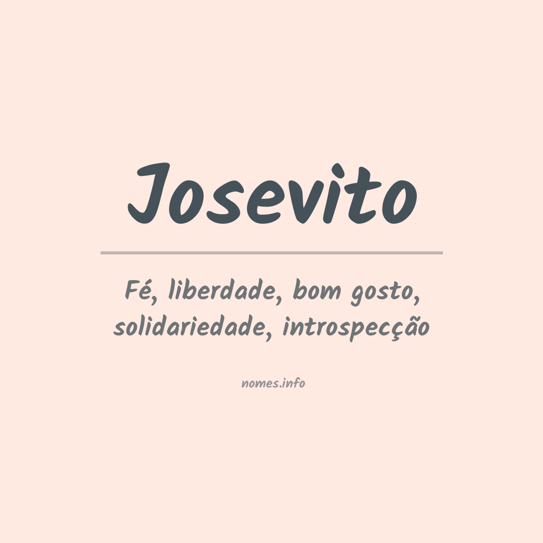 Significado do nome Josevito