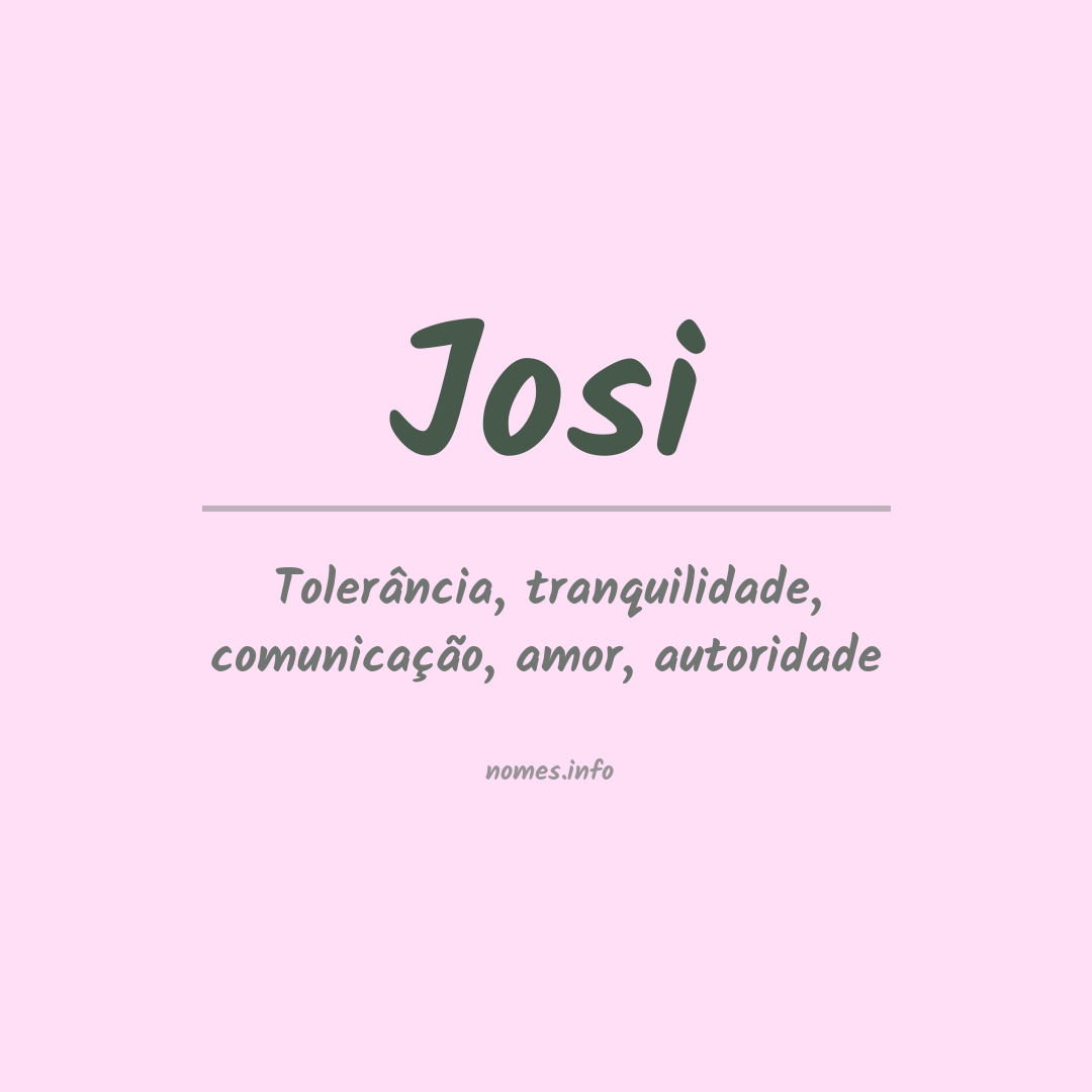 Significado do nome Josi