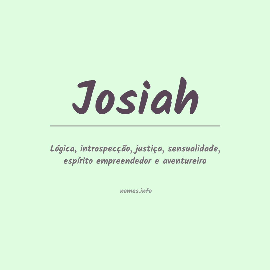 Significado do nome Josiah