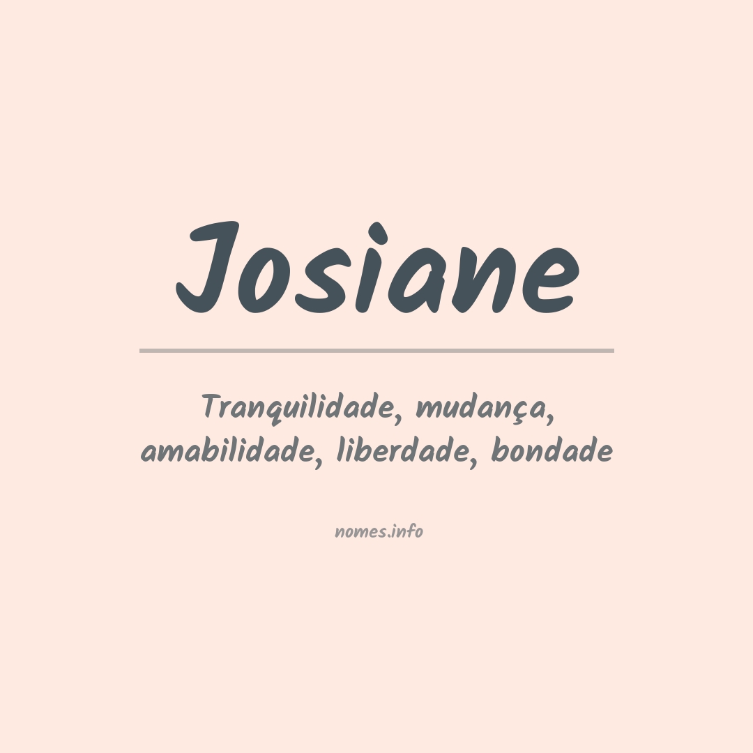 Significado do nome Josiane