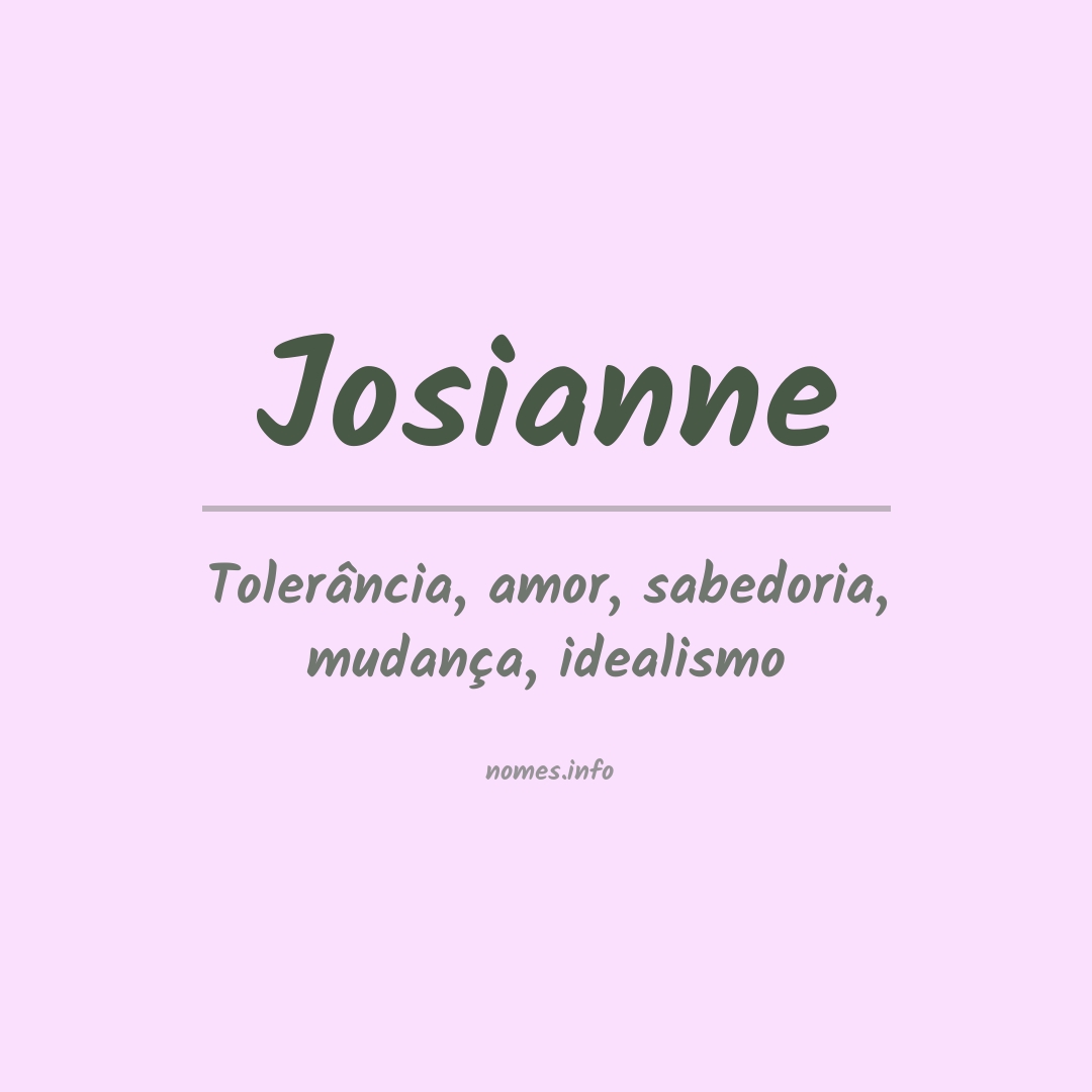 Significado do nome Josianne