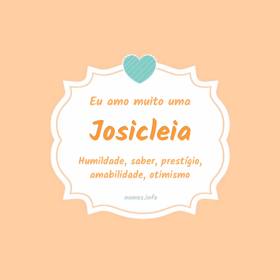 Eu amo muito Josicleia