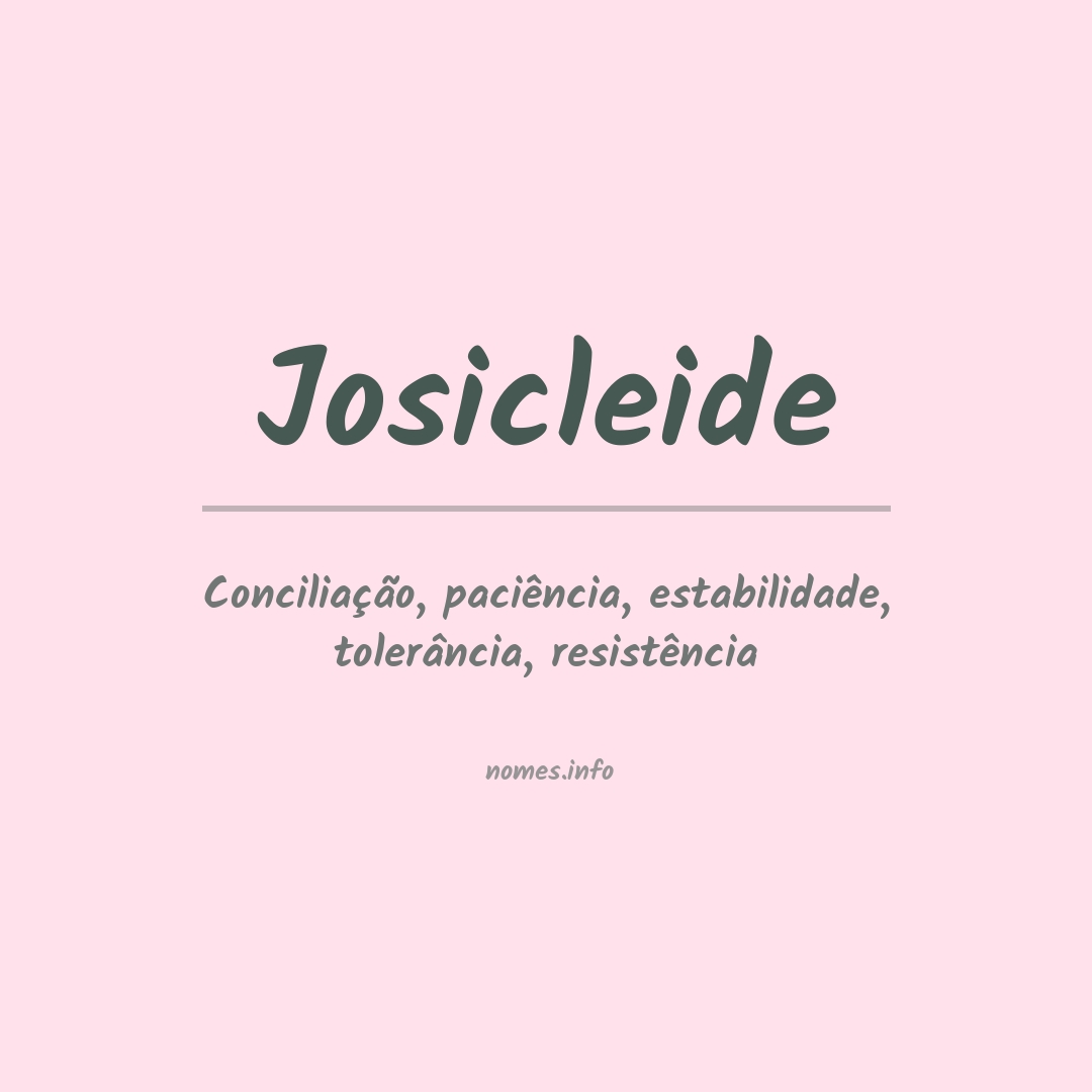 Significado do nome Josicleide