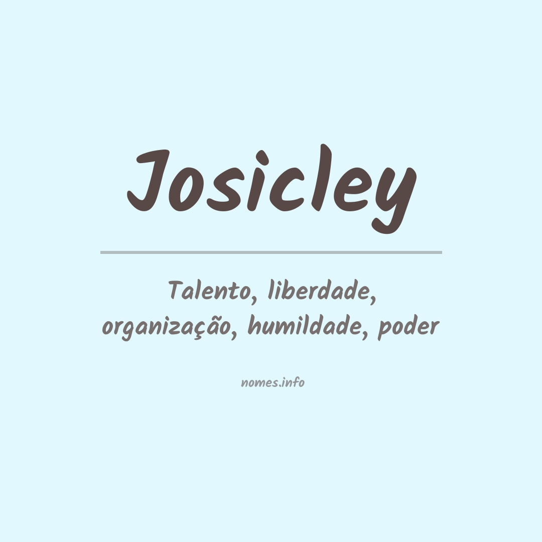 Significado do nome Josicley