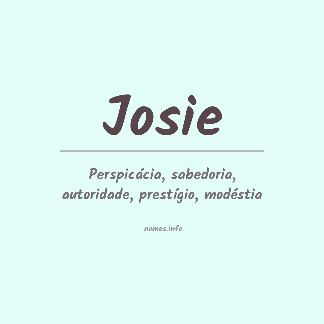 Significado do nome Josie