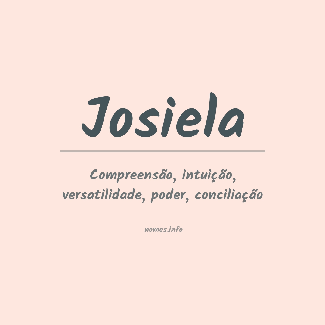 Significado do nome Josiela