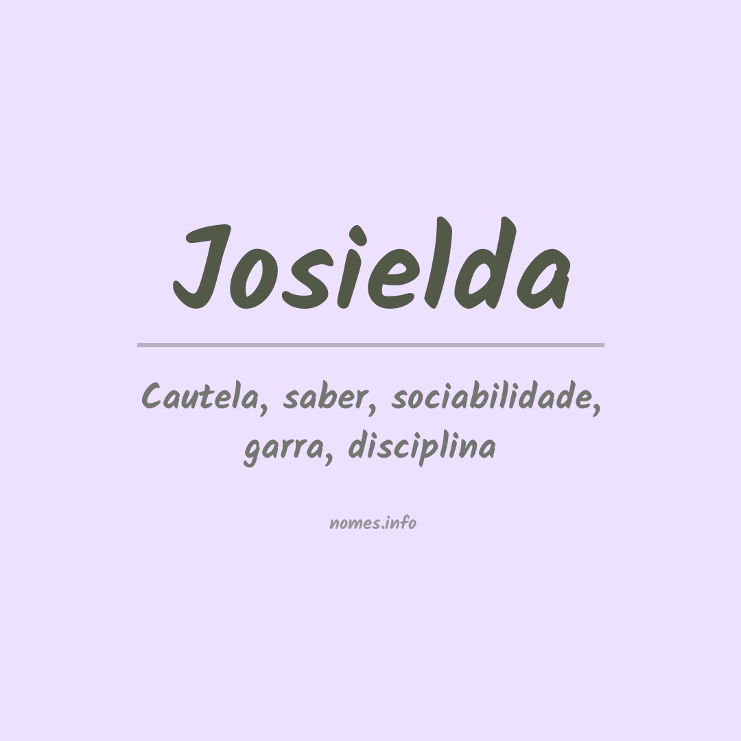 Significado do nome Josielda