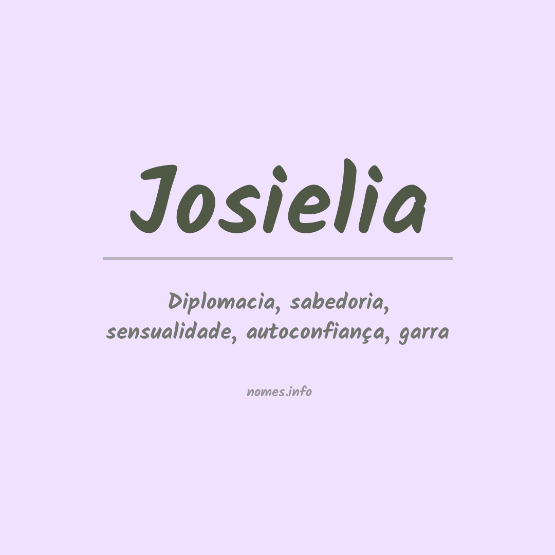 Significado do nome Josielia