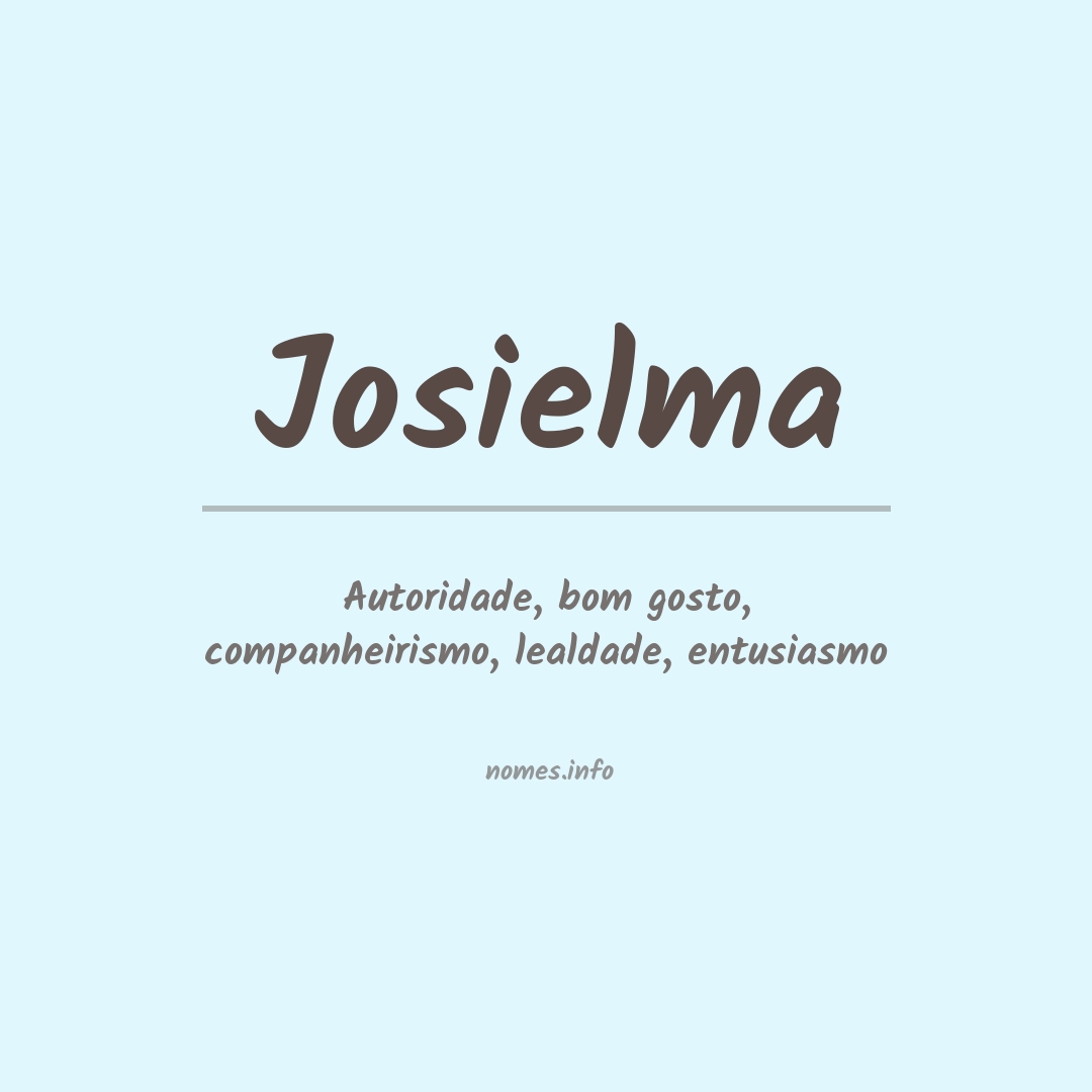 Significado do nome Josielma