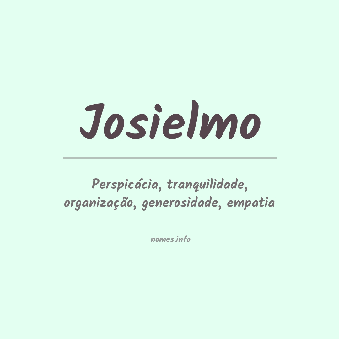 Significado do nome Josielmo