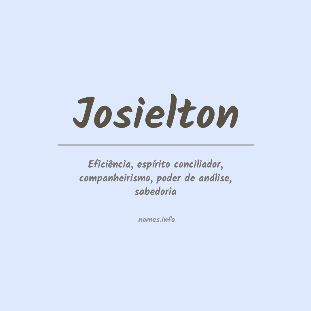 Significado do nome Josielton
