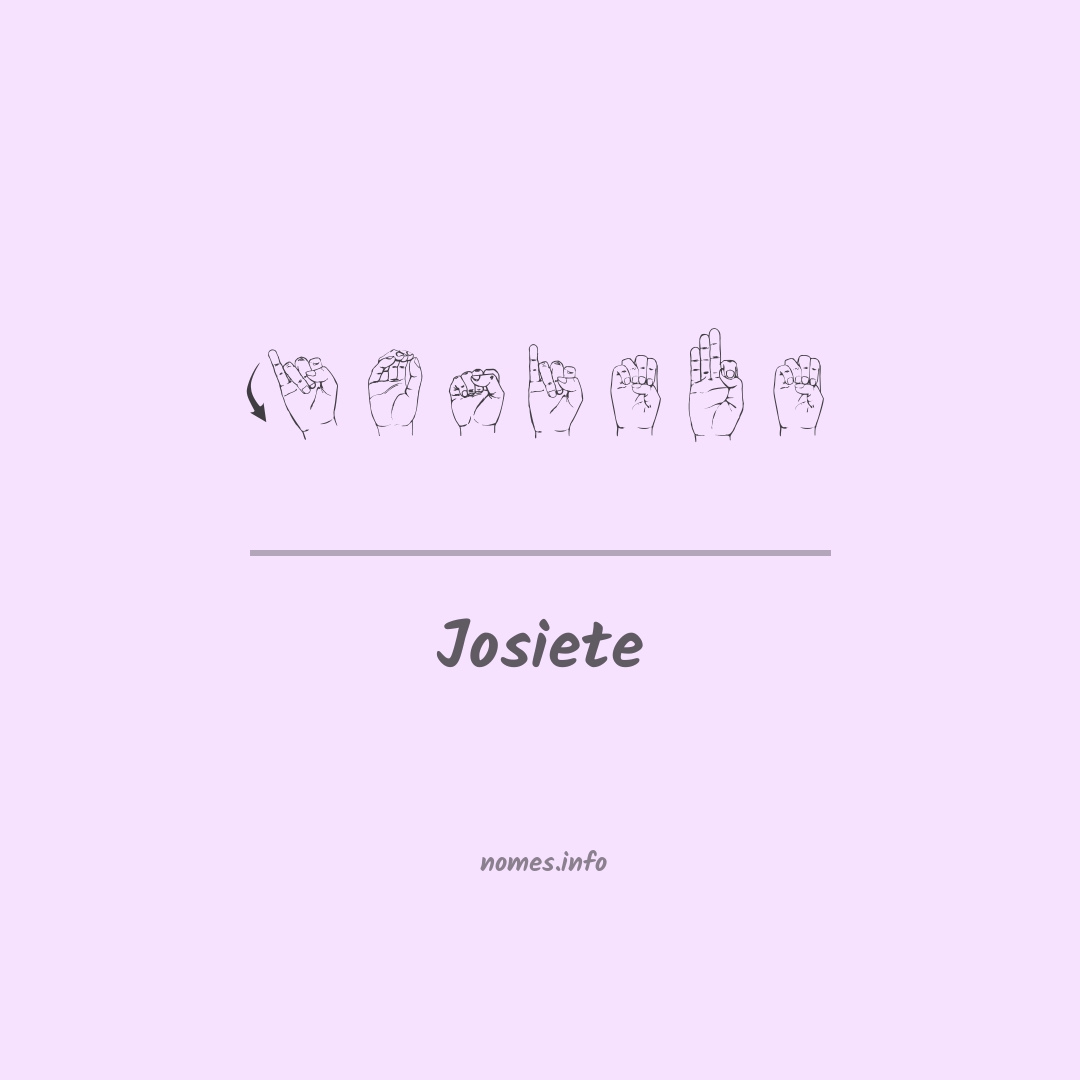 Josiete em Libras