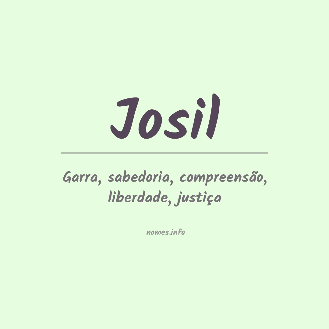 Significado do nome Josil