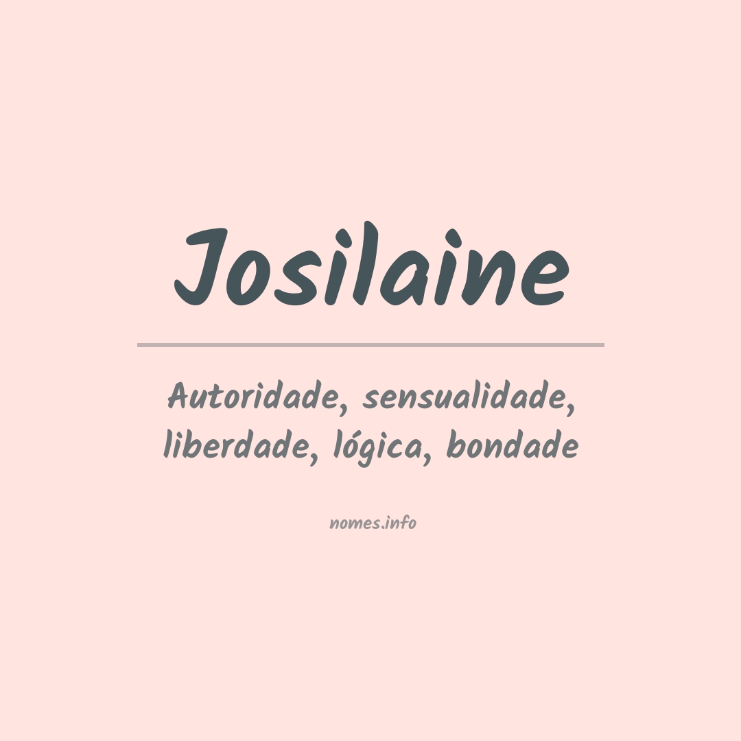 Significado do nome Josilaine