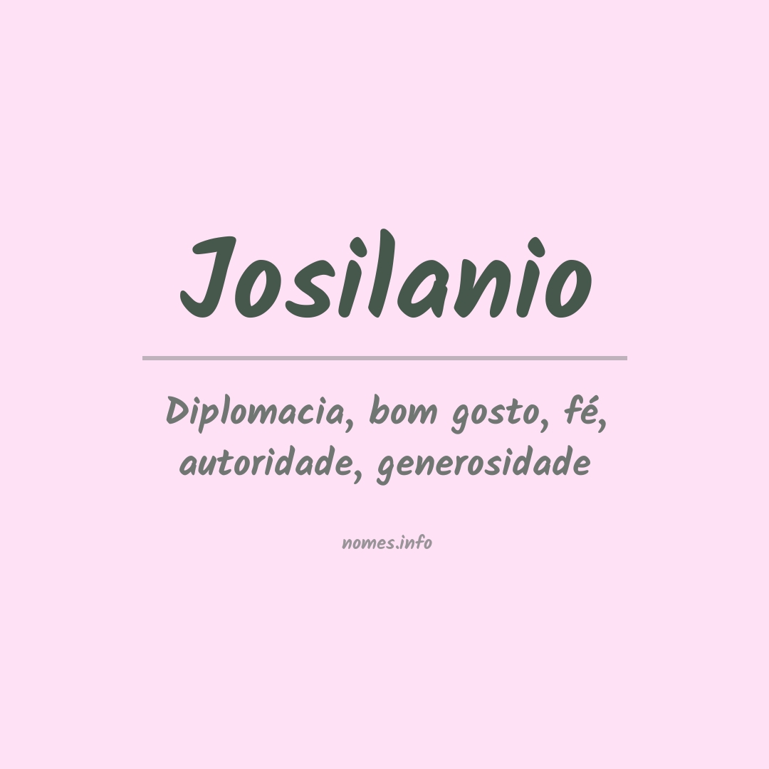 Significado do nome Josilanio