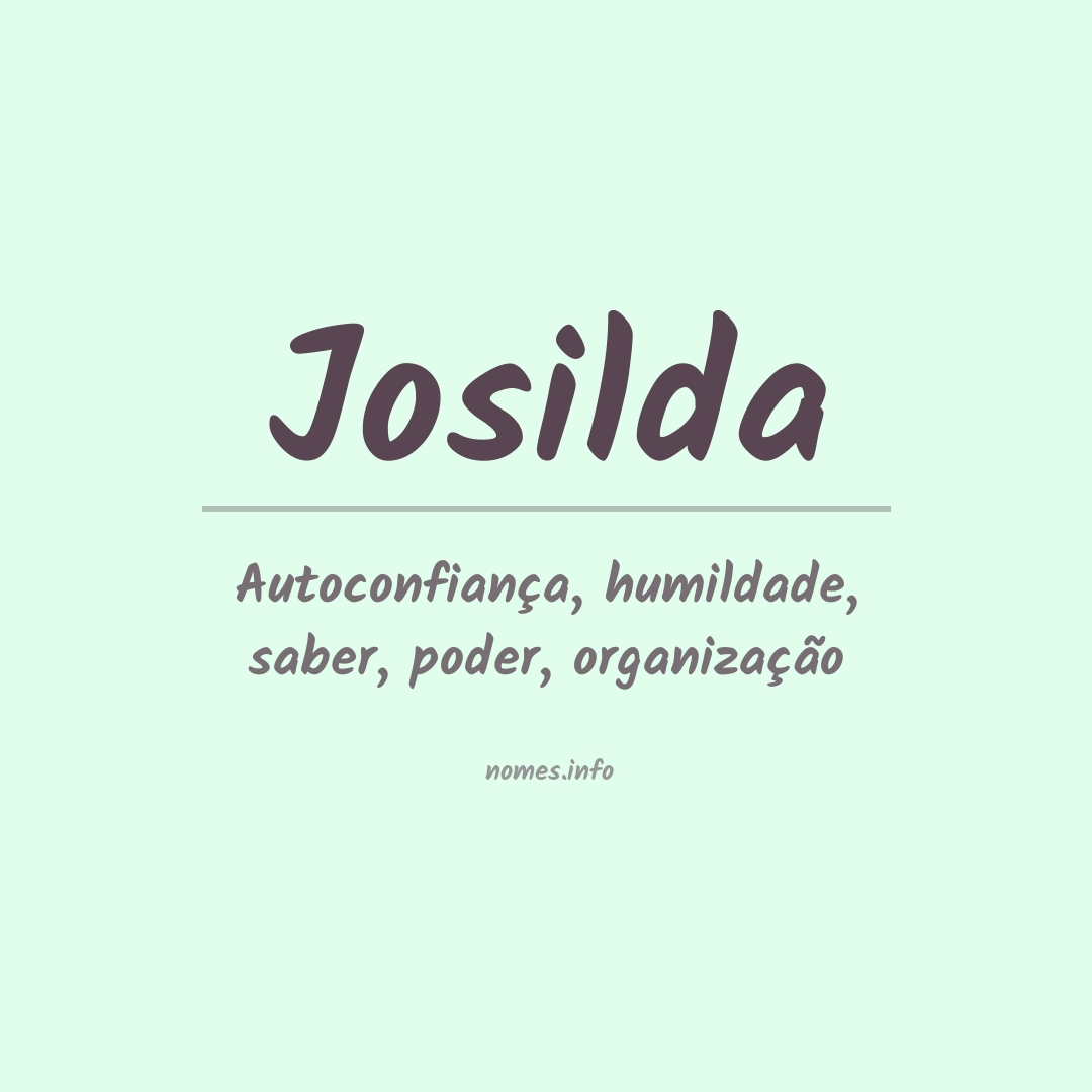 Significado do nome Josilda