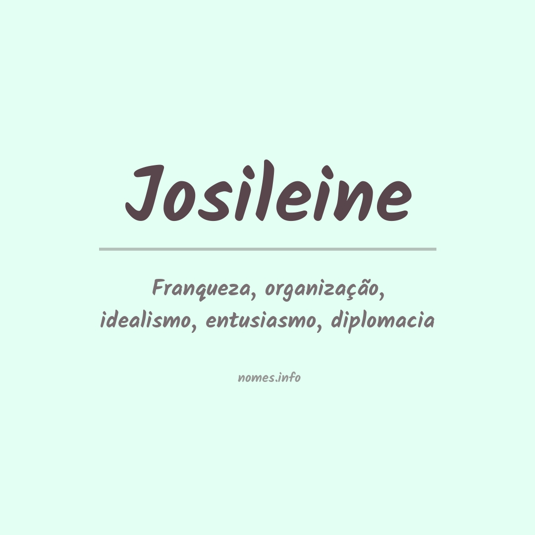 Significado do nome Josileine