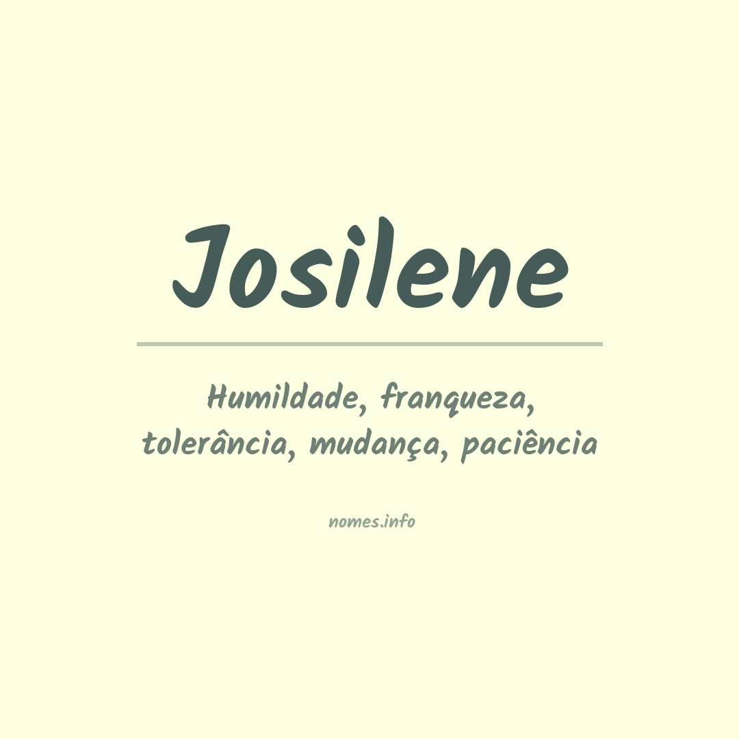 Significado do nome Josilene