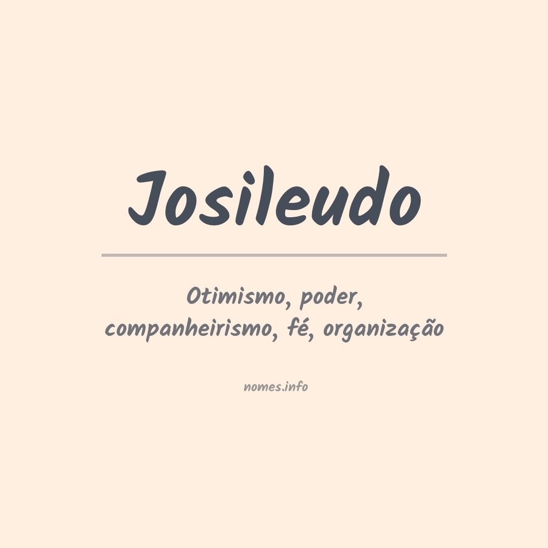 Significado do nome Josileudo