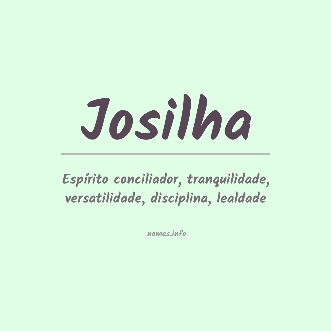 Significado do nome Josilha