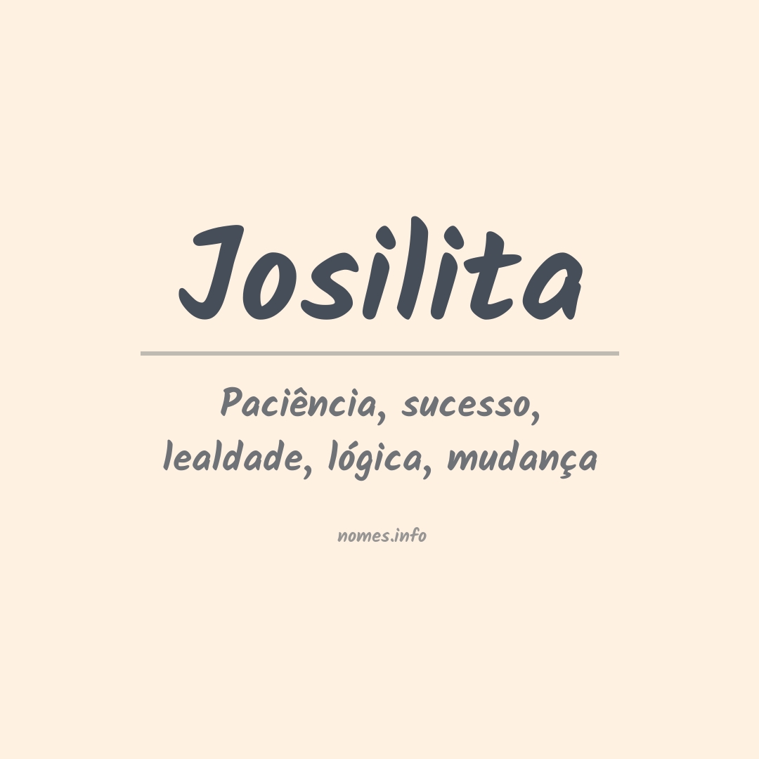 Significado do nome Josilita