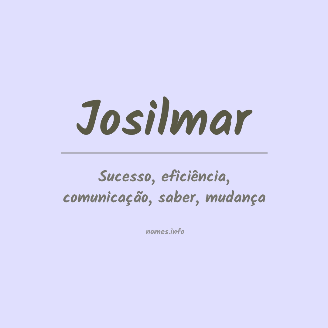 Significado do nome Josilmar
