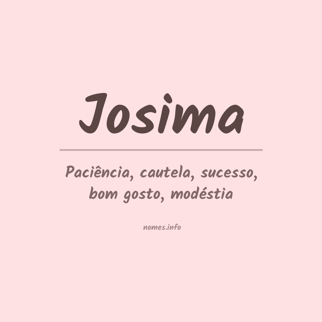 Significado do nome Josima