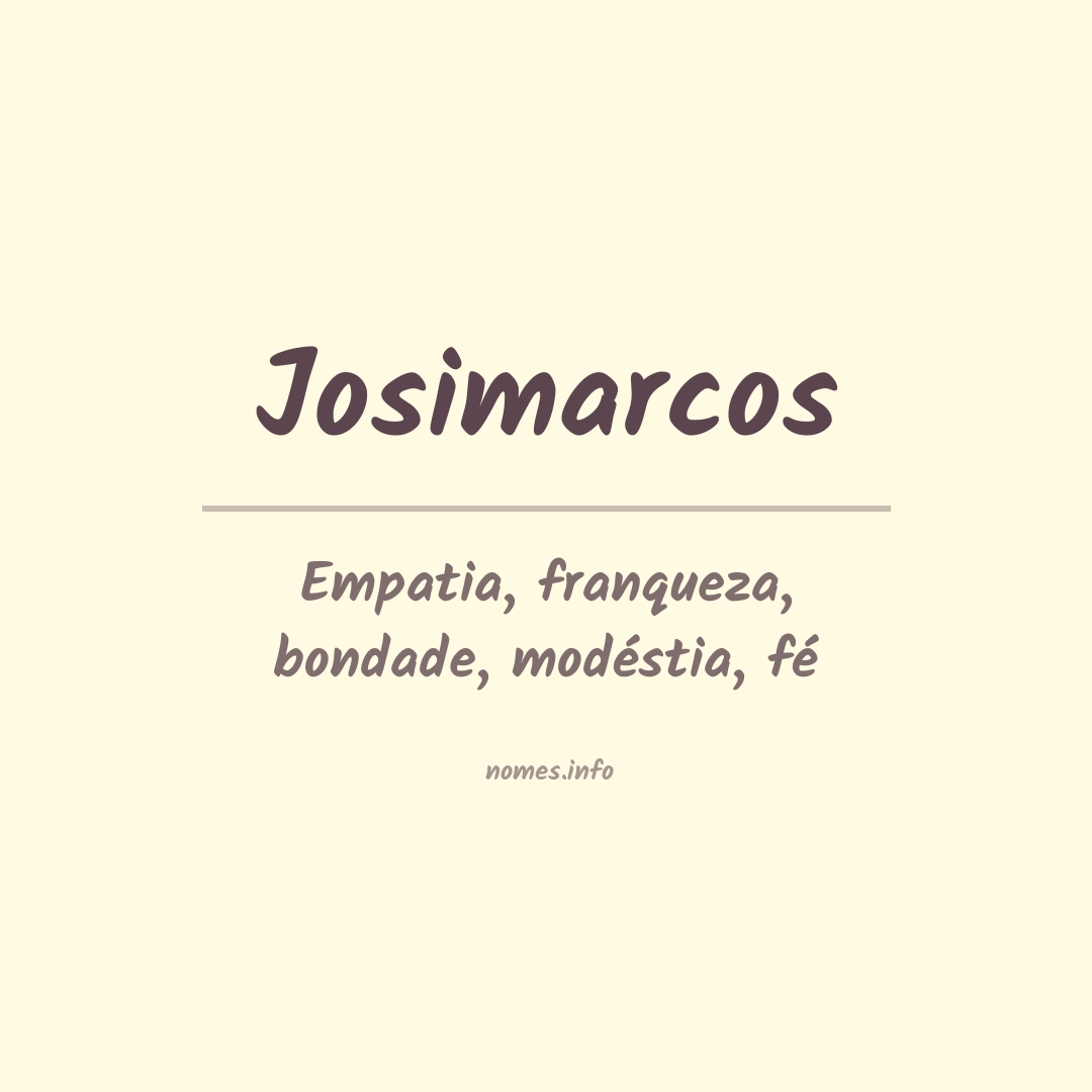 Significado do nome Josimarcos