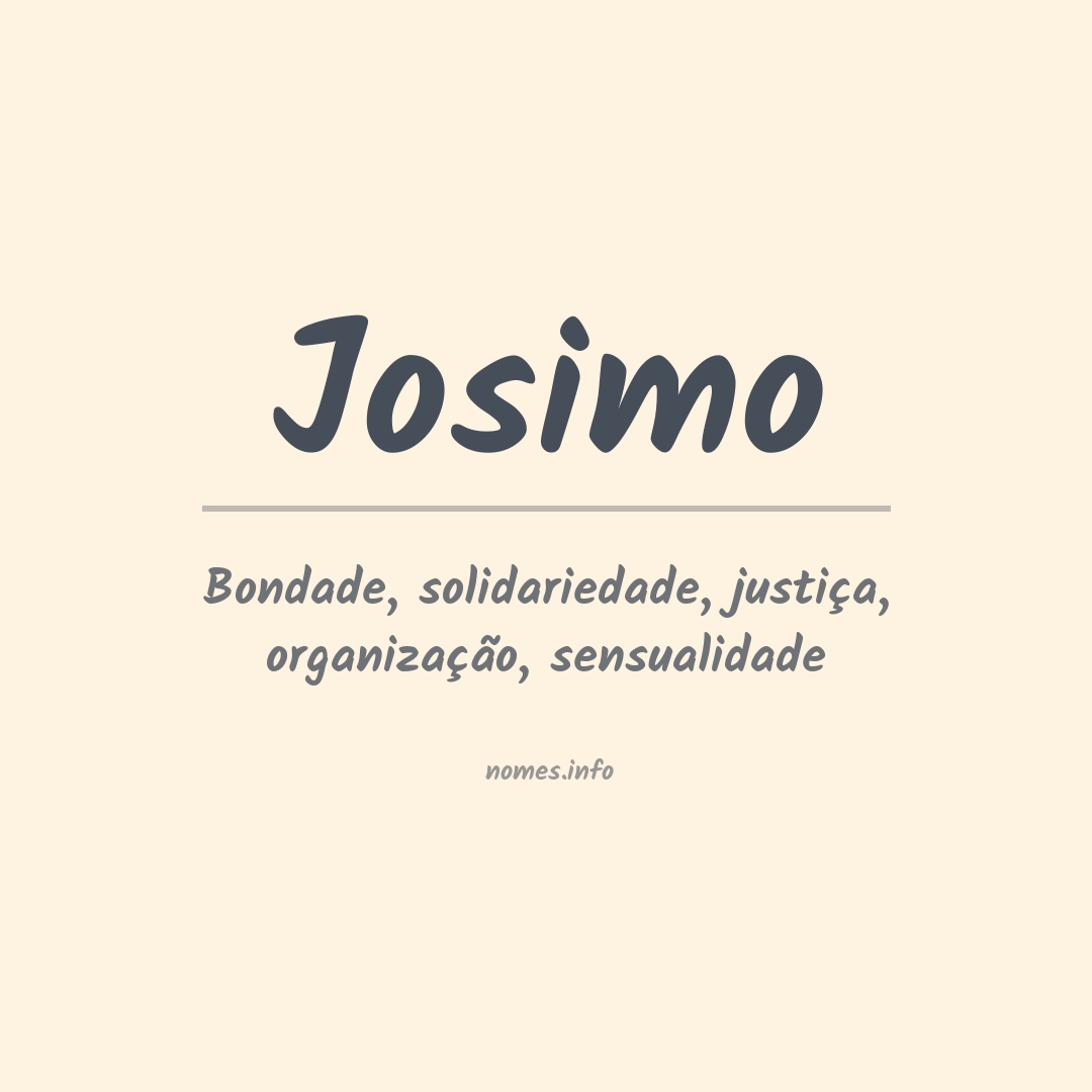 Significado do nome Josimo