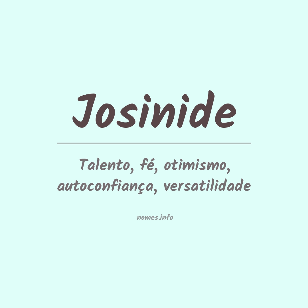Significado do nome Josinide