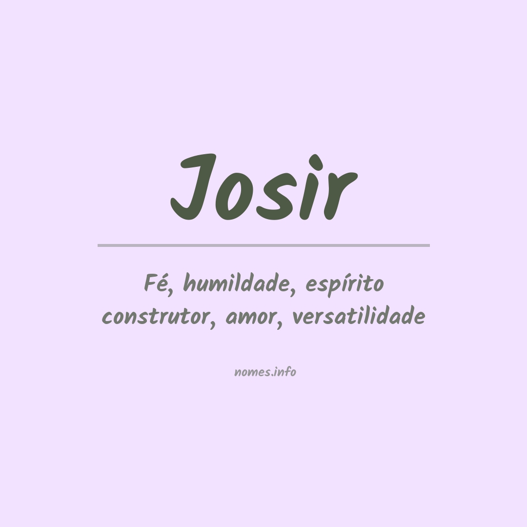 Significado do nome Josir