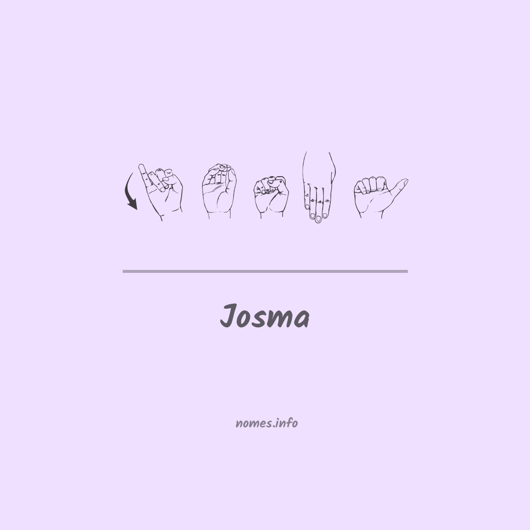 Josma em Libras