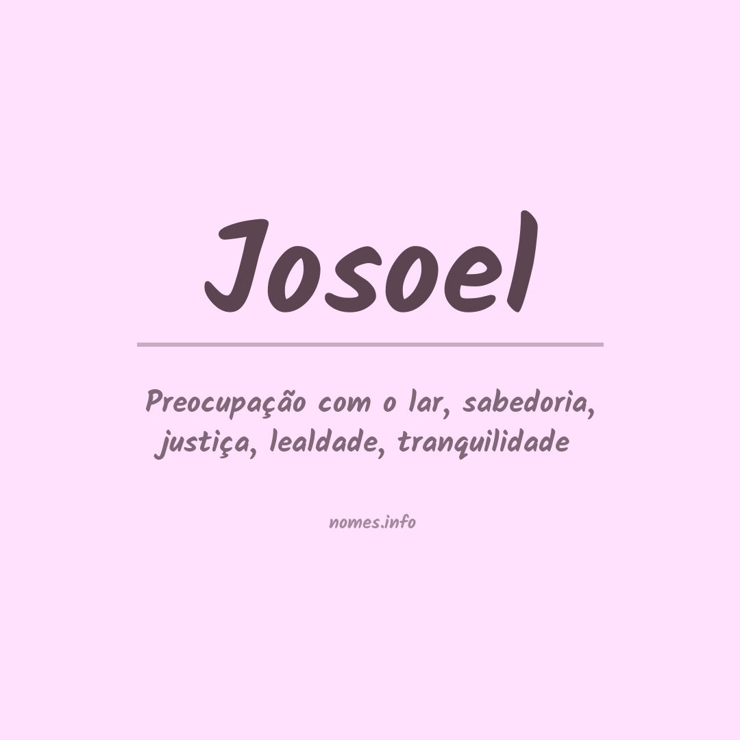 Significado do nome Josoel