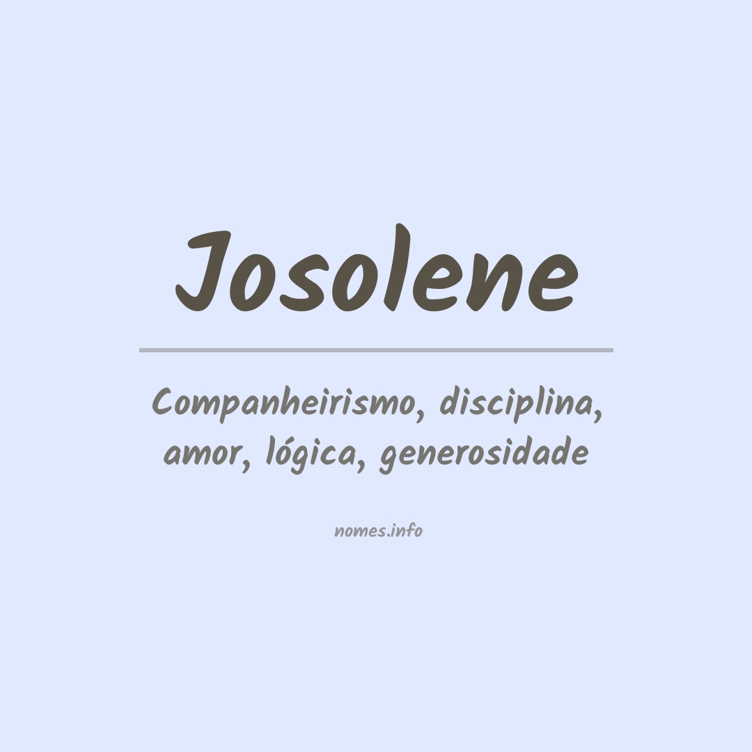 Significado do nome Josolene