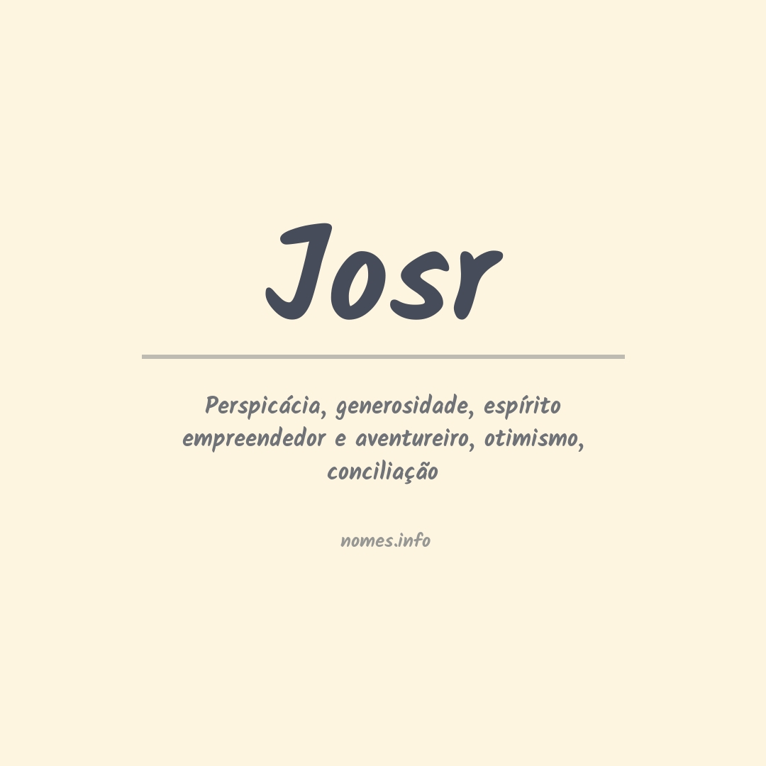 Significado do nome Josr