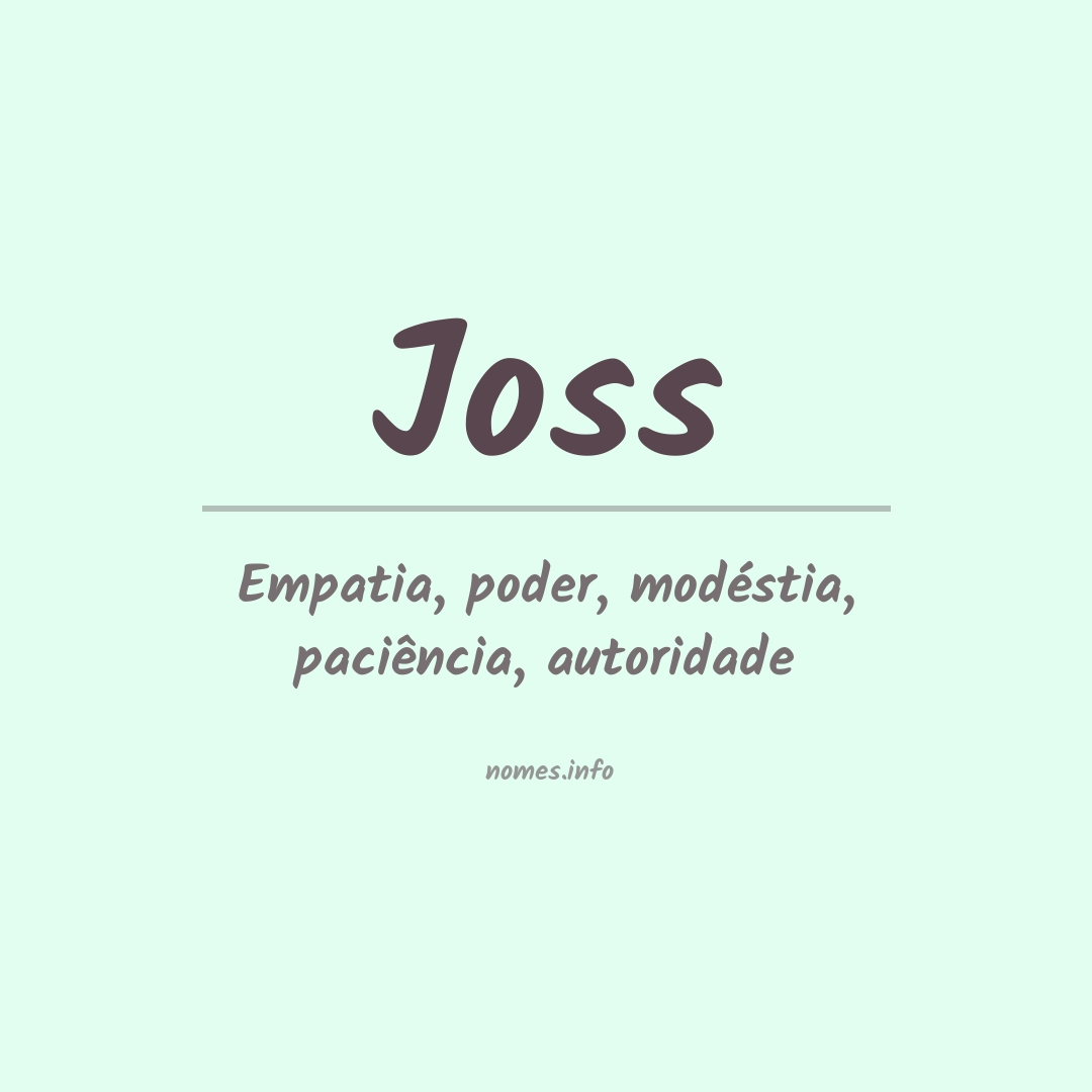 Significado do nome Joss