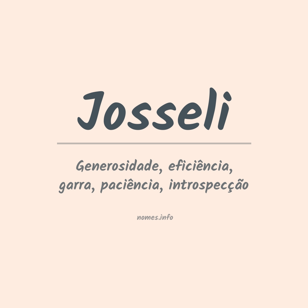 Significado do nome Josseli