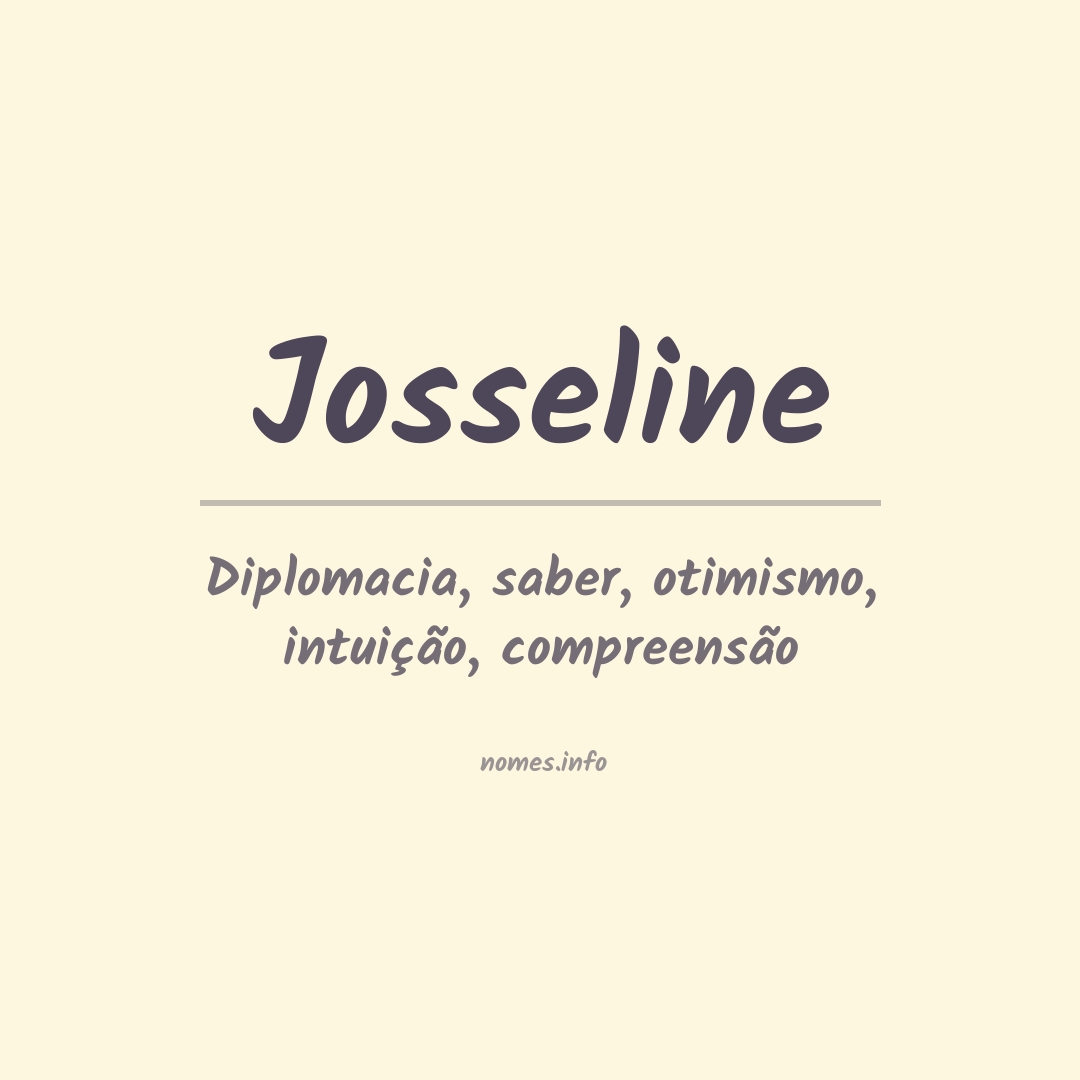 Significado do nome Josseline