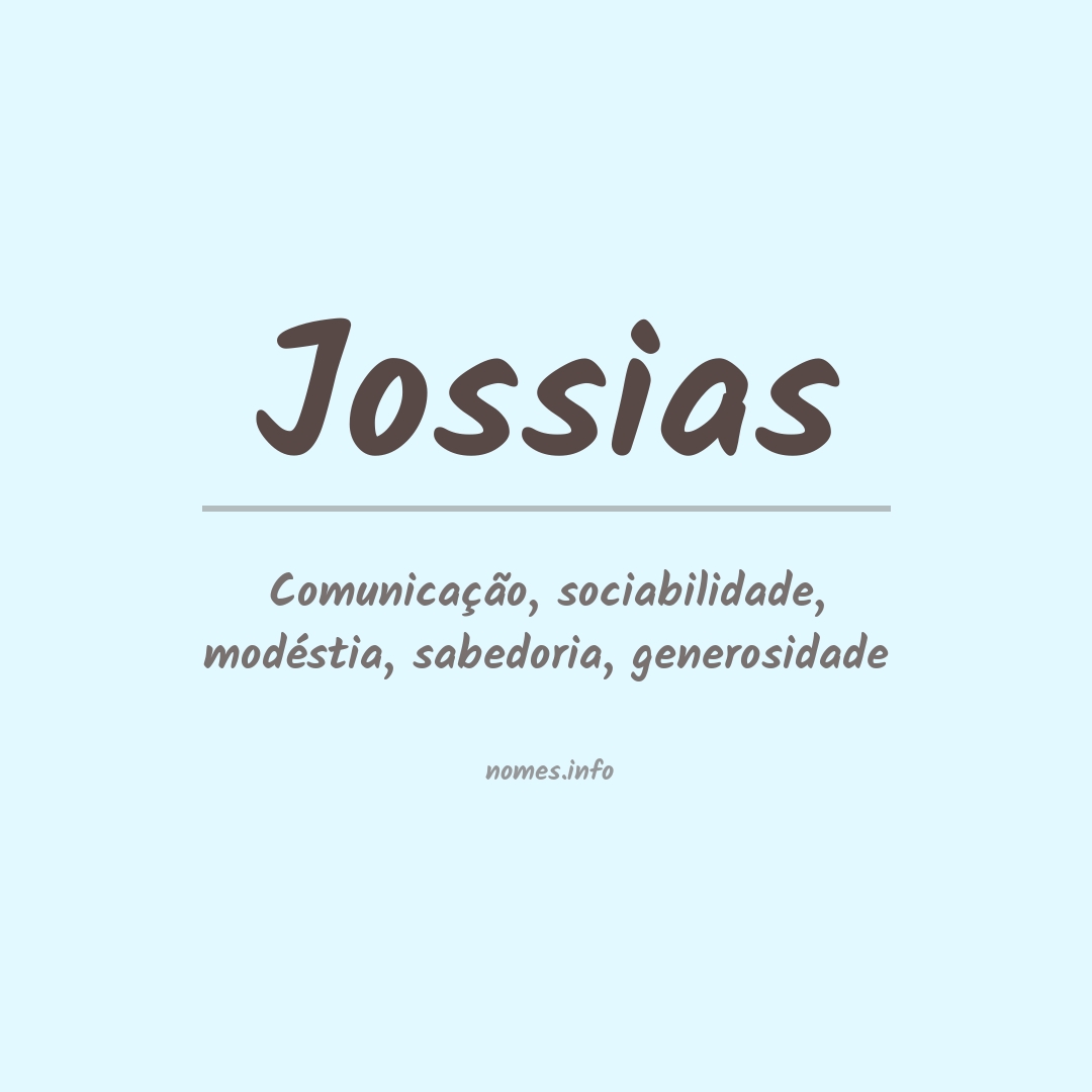Significado do nome Jossias