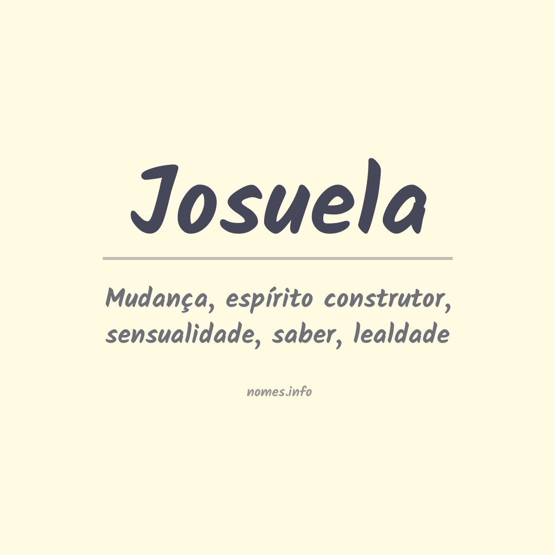 Significado do nome Josuela