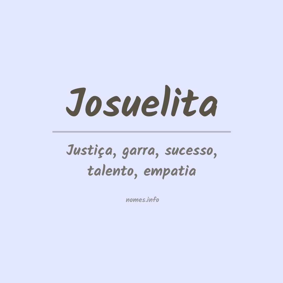Significado do nome Josuelita