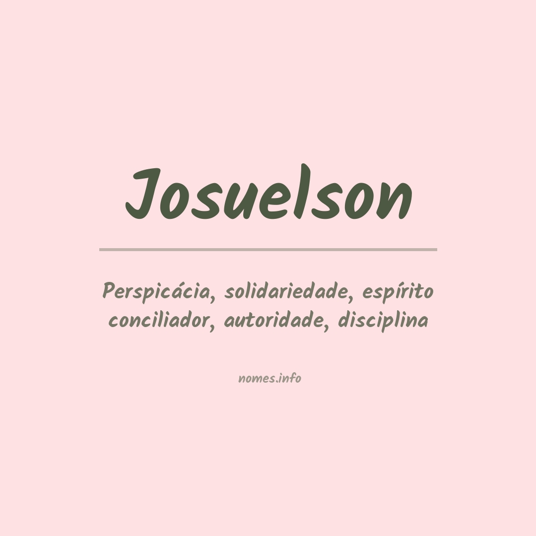 Significado do nome Josuelson