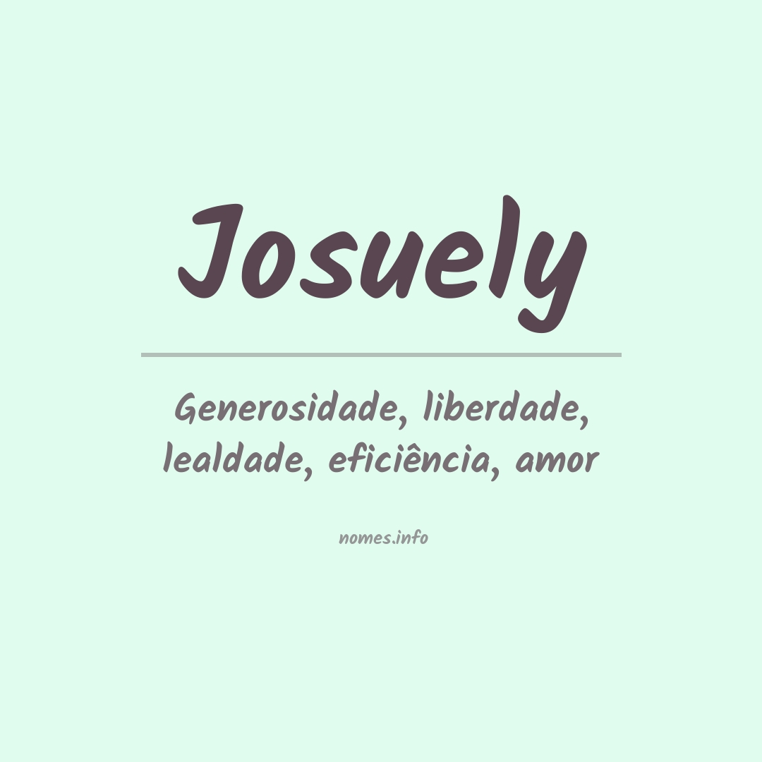 Significado do nome Josuely