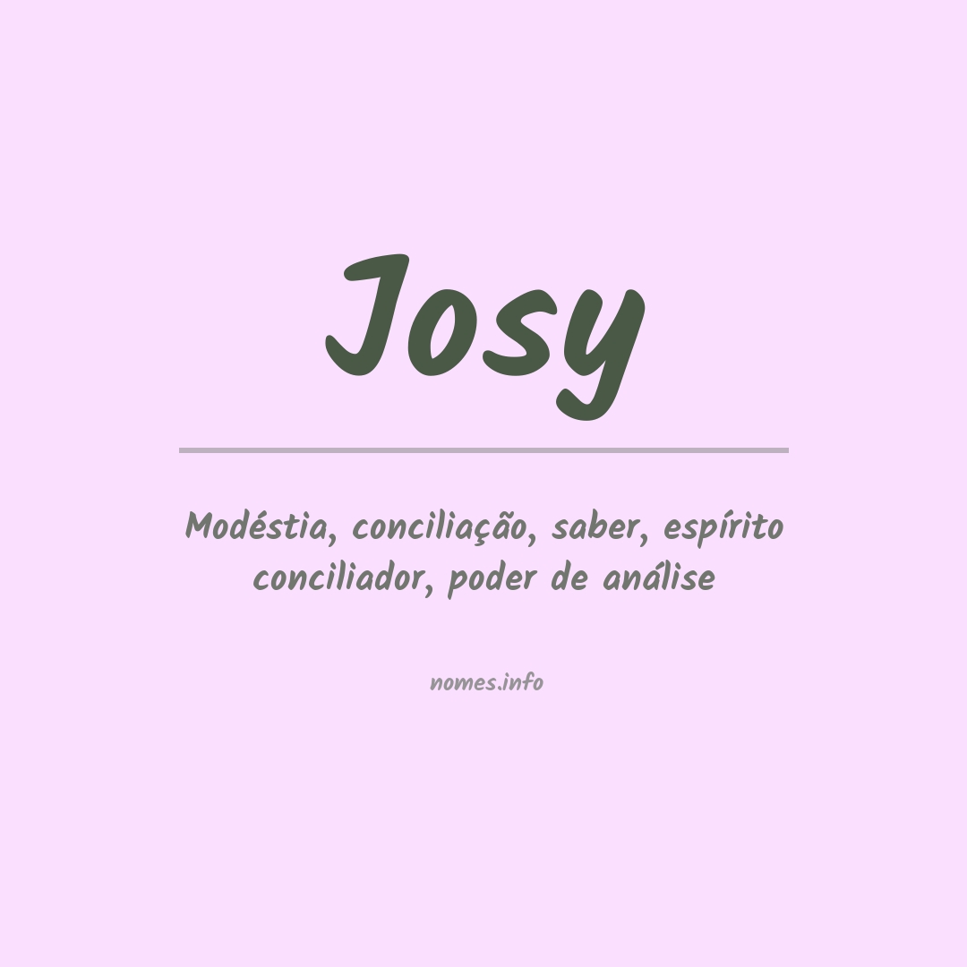 Significado do nome Josy