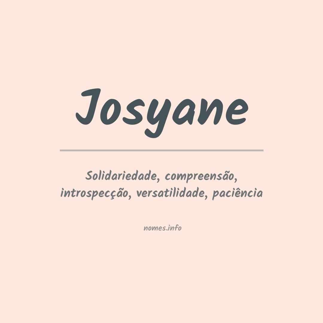 Significado do nome Josyane