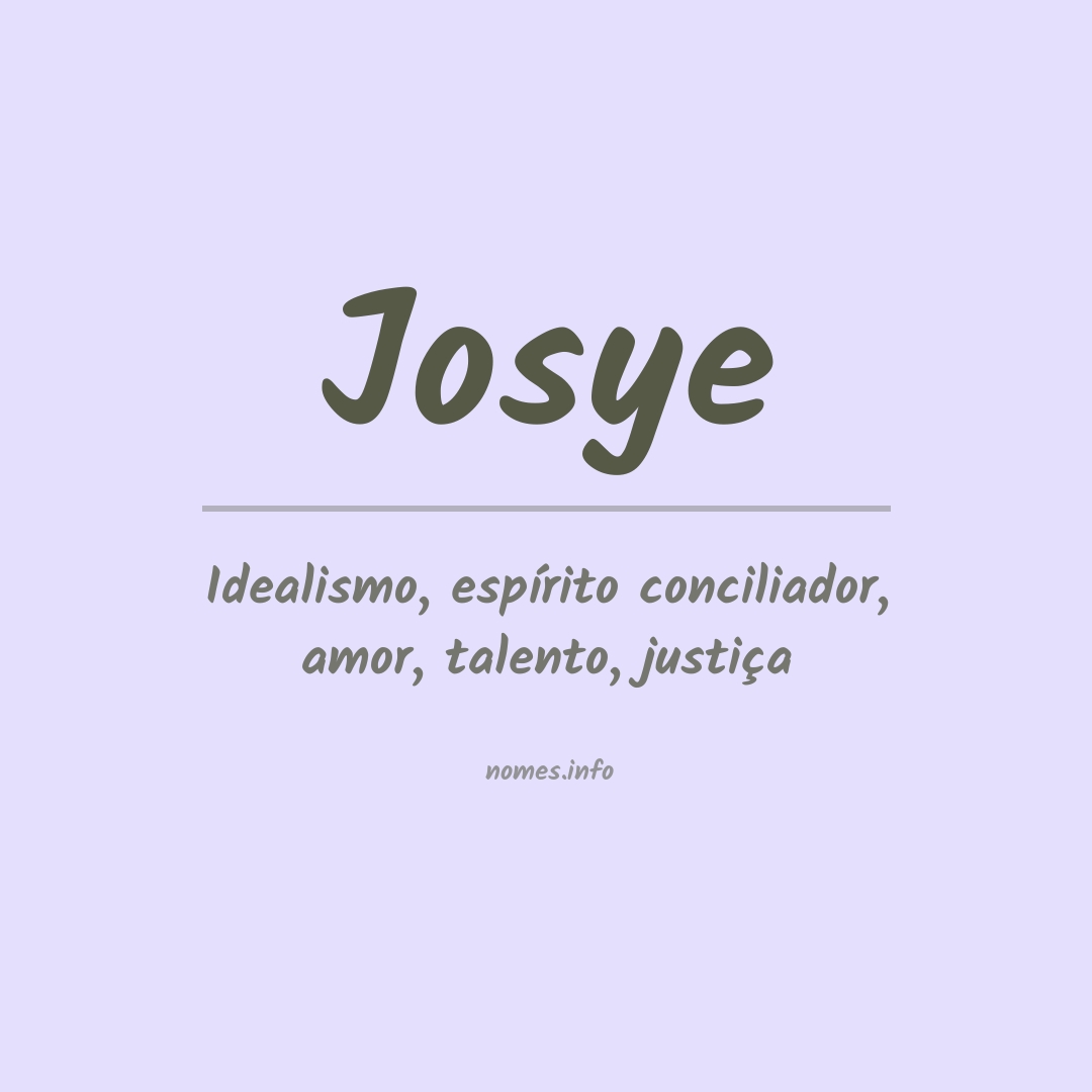 Significado do nome Josye